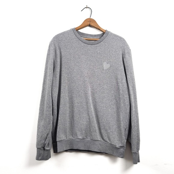 INIMIGO Other - INIMIGO Mens Gray Organic Cotton Heart Embroidered Sweatshirt Size L